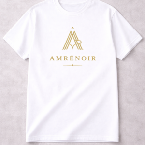 AMRENOIR Signature White Gold Logo T-Shirt