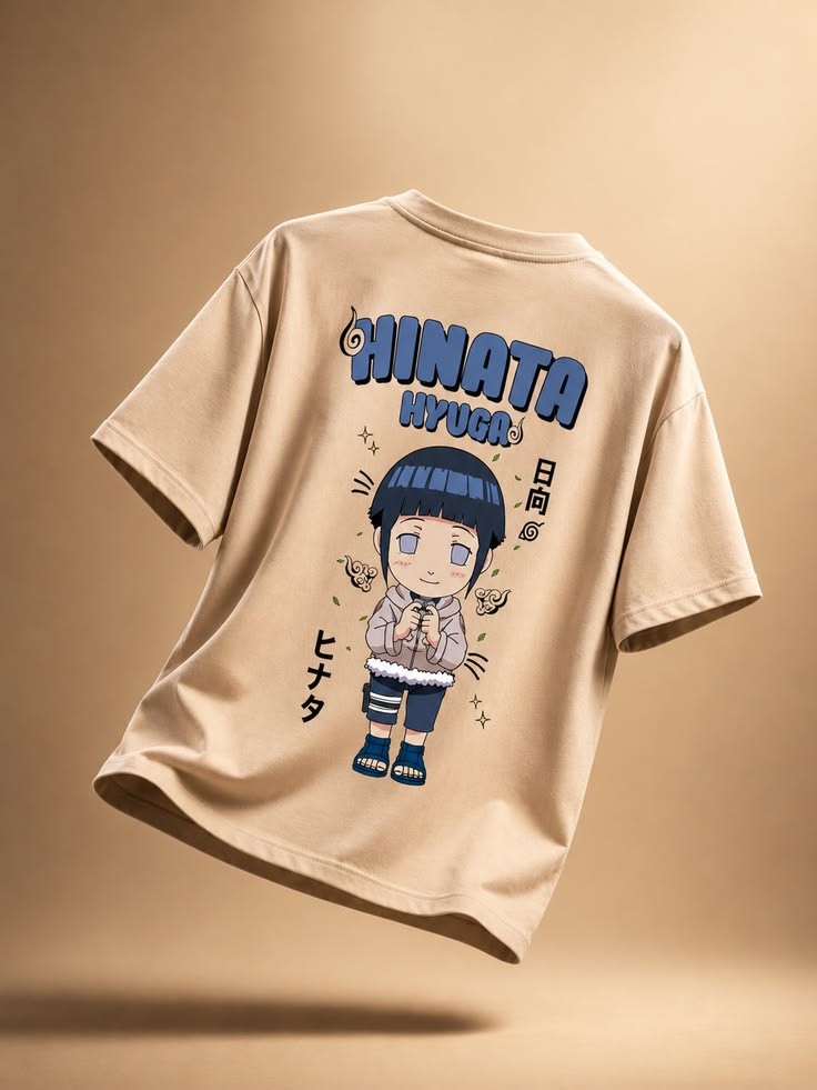 hinata hyuga oversized anime t shirt
